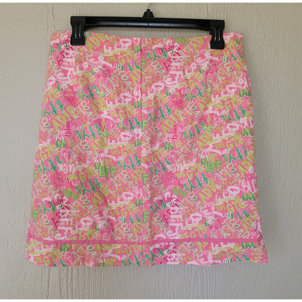 Lilly Pulitzer Originals Roslyn Pink and Green Floral Skirt, Sz. 4 Women's Vaca - Picture 2 of 12